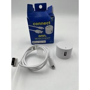 CONNECT ONN - USB WALL CHARGING KIT - 12 WATT/3FT